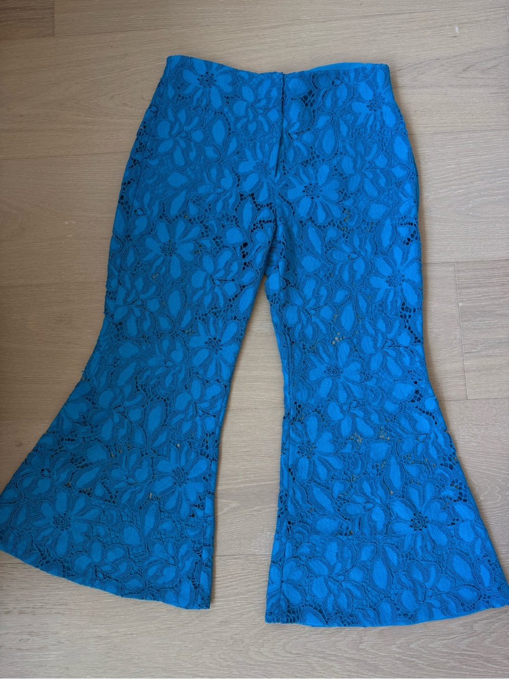 Proenza Schouler Blue Sheer Floral Lace Flare Pants 💙 - Picture 2 of 5